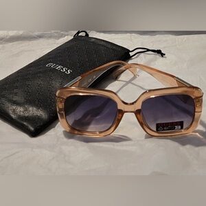Guess Women's Oversized Sunglasses - Tan and Black